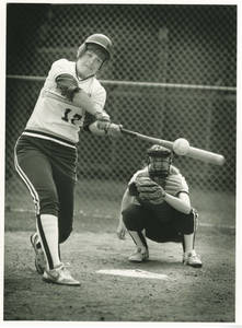 Kathy Mangano Batting in 1986