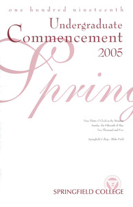 Springfield College undergraduate Commencement Program (2005)