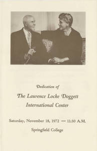 The dedication of The Laurence Locke Doggett International Center program (November 18, 1972)