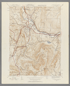 Massachusetts and Vermont topographical map
