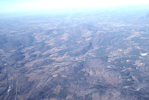 Oblique aerial photos accompanying 22 Dec 1994 Col-East air photo mission. 22. Pownal (VT) Valley and U.S. Route 7 to Mt. Anthony, in Bennington, VT