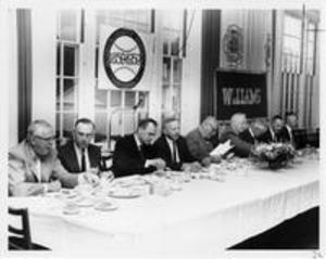 Coaches and Administration at Centennial Baseball Game Luncheon, 1959