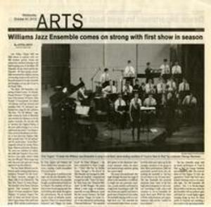 Williams Jazz Ensemble Comes on Strong with First Show in Season