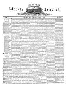 Chicopee Weekly Journal, April 1, 1854