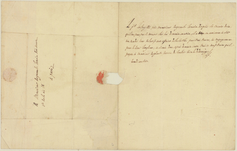 Letter from the Marquis de Lafayette to Regnault Warin