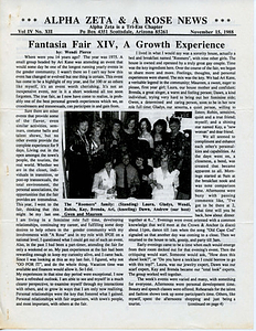 Alpha Zeta & A Rose News Vol. 4 No. 12 (November 15, 1988)