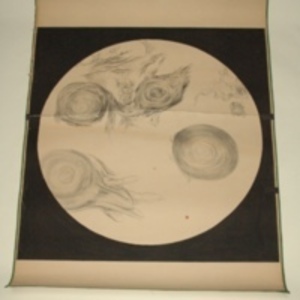 Teaching watercolor of microscopic view of human cells, 1848-1854