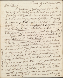 Letters from Benjamin Waterhouse to Mary (Waterhouse) Ware