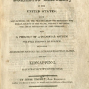 Title-page of A Portraiture of Domestic Slavery (1817)