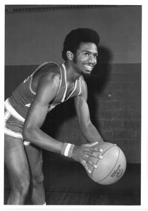 Suffolk University men's basketball player Donovan Little, 1977