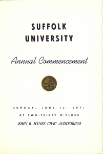 1971 Suffolk University Annual Commencement Program