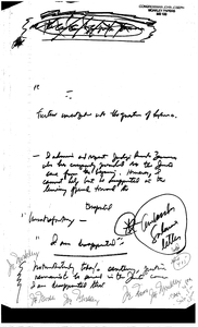 Handwritten notes on Jesuit murder investigation