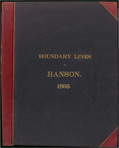 Atlas of the boundaries of the town of Hanson, Plymouth County