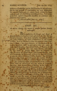 1809 Chap. 0021. An Act To Change The Names Of Certain Persons Therein Mentioned.