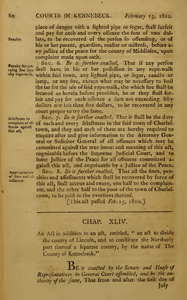 1809 Chap. 0045. An Act In Addition To An Act, Entitled, "An Act To Divide The County Of Lincoln, And To Constitute The Northerly Part Thereof A Separate County, By The Name Of The County Of Kennebeck."