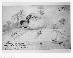Blowing Up the Rebel Casemate battery on Sewell's Point by the Federal Troops