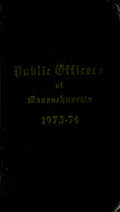 Public officers of the Commonwealth of Massachusetts (1973-1974)
