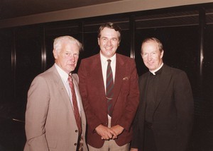 Bicknell, Jack, William "Bill" Flynn, and Father J. Donald Monan