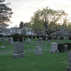 Bridget St Cemetery at sunset