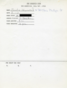 Citywide Coordinating Council daily monitoring report for South Boston High School by Sandra Sherwood and St. Clair Phillips, 1975 September 17