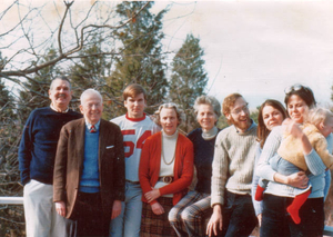 The Buchanan/Masten family on the deck of our home in Saconesset Hills