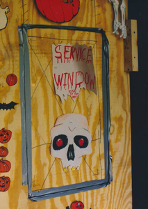 Halloween 1997--38 Rangeley Road service window