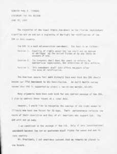 Senator Paul E. Tsongas, statement for the record, June 22, 1982
