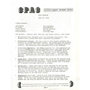 CPAC meeting June 28, 1978.