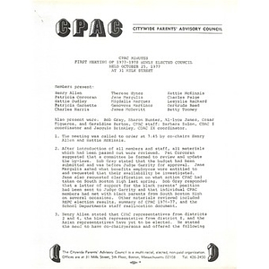CPAC meeting October 25, 1977.