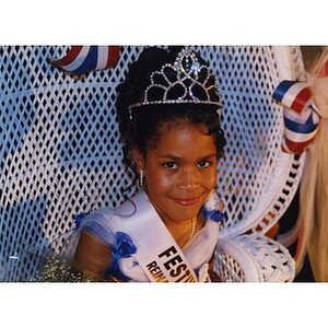 Portrait of the young beauty queen of Festival Betances.