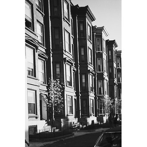 Brick row houses in Boston's South End.