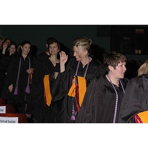 Students proceed into School of Nursing convocation