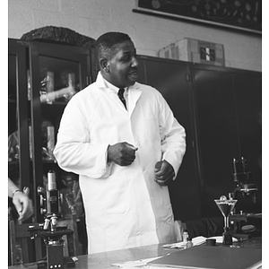 Professor Charles Goolsby in a laboratory