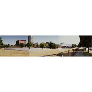 Panoramic view of businesses near Melnea Cass Boulevard