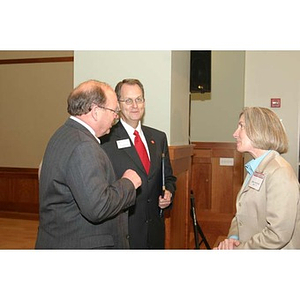 Bill Bartolini with two attendees at the Training Future Innovators Entrepreneurs Panel