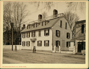 Exterior view of the Ropes House, Salem, Mass., undated