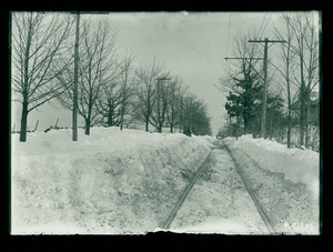 "Long Hill" covered in snow, Maple Ave., Shrewsbury, Mass., 28 December 1909