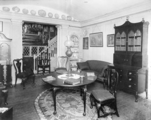 Interior view of Indian Hill, Province House room or Continental Parlor, West Newbury, Mass., undated