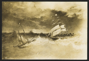 copy of painting of two ships