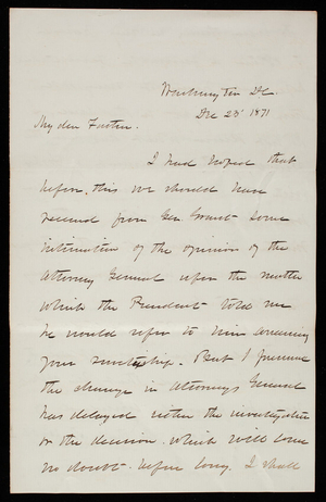Thomas Lincoln Casey to General Silas Casey, December 23, 1871