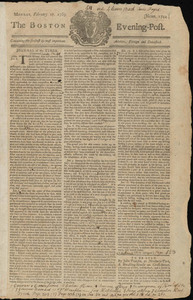The Boston Evening-Post, 27 February 1769