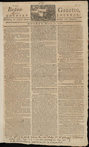 The Boston-Gazette, and Country Journal, 20 March 1769