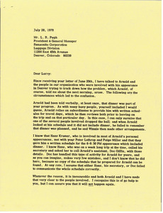 Letter from Mark H. McCormack to L. R. Pugh