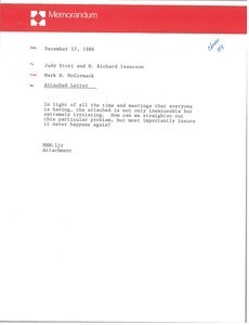 Memorandum from Mark H. McCormack to Judy Stott