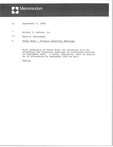 Memorandum from Mark H. McCormack to Arthur J. Lafave