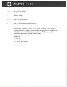 Memorandum from Mark H. McCormack to Patrick Proisy