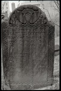 Gravestone of Samuel Goodwin (1776) and Mary Goodwin (1786), Ancient Burying Ground