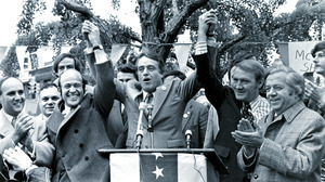 Sargent Shriver at rally