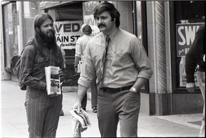 Free Spirit Press crew distributing their magazine on the street