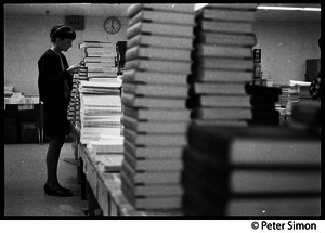 Browsing at the student bookstore, Boston University